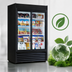 Thumbnail image #3 for True GDM-41-HC-LD Two-Section 8-Shelf Sliding Glass Door Merchandiser Refrigerator
