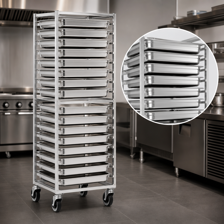 Product image #3 for New Age Full-Height Side-Loading Steam Table Pan Rack for 36 12 x 20 Pans
