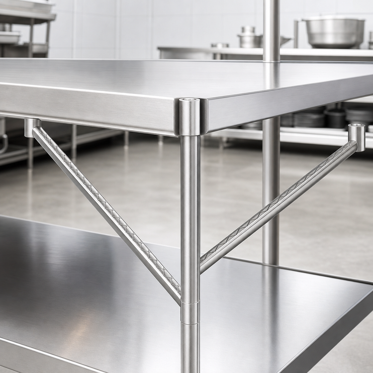 Product image #3 for Eagle Group 3-Sided Double Truss Frame for 24 x 60 Shelves, Stainless Steel