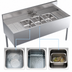 Thumbnail image #3 for Krowne Royal Series Three-Compartment Underbar Sink Unit with Left and Right Drainboards, 60-Inch W x 24-Inch D