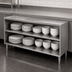 Thumbnail image #3 for BK Resources 48-Inch Wide Open Front Stainless Steel Dish Cabinet with Fixed Shelf