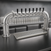 Thumbnail image #3 for Glastender Countertop Pipe Pass-Thru Glycol-Cooled Draft Dispensing Tower with 8 Faucets, 2 Columns, Mirror Finish