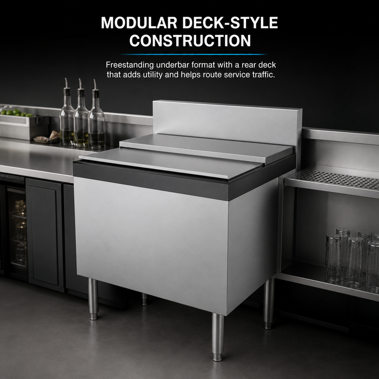 Product image #3 for Top Shelf TSD42IC 42-Inch Deck-Style Modular Underbar Ice Bin/Cocktail Unit, Non-Cold Plate