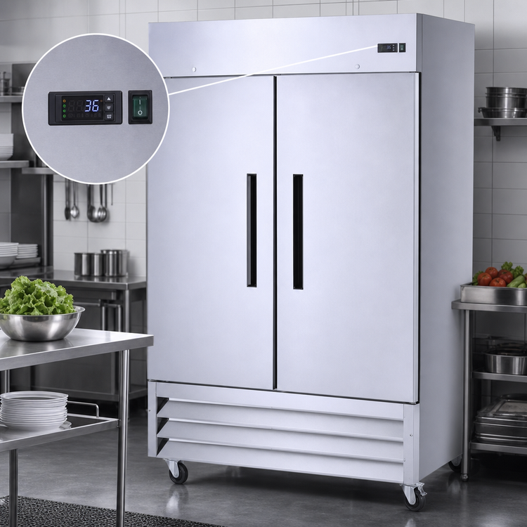 Product image #3 for Arctic Air AR49 Two-Section Reach-In Refrigerator, 49 Cu. Ft., Solid Doors