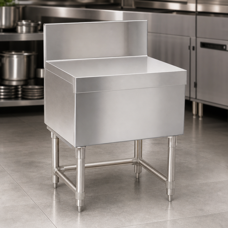 Product image #3 for Spec-Bar 6 Inch x 24 Inch Stainless Steel Sink Filler Board with Adjustable Bullet Feet