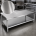Thumbnail image #3 for John Boos Stainless Steel Equipment Stand with Upturned Back and Sides, 24 x 30 x 24 Inches