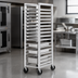 Thumbnail image #3 for Channel Standard Series 12 x 20 End-Load Steam Table Pan Rack with 5-Inch Casters, Aluminum, 11-Pan Capacity