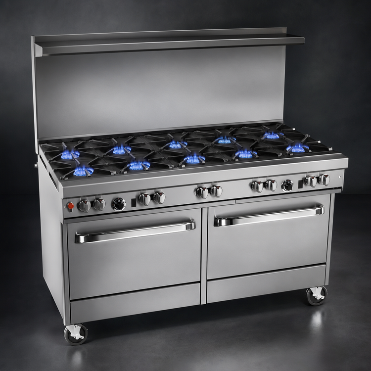 Product image #3 for Southbend Ultimate 60-Inch Commercial Gas Restaurant Range with 10 Open Burners and 2 Standard Ovens