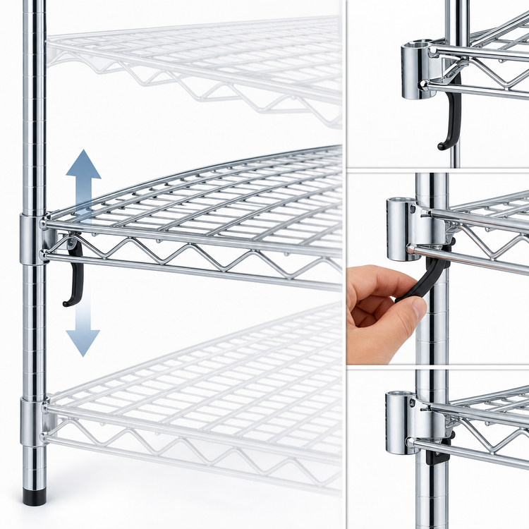 Product image #3 for Metro Super Adjustable Super Erecta Super Wide Wire Shelf, 36 x 36 Inches, Chrome Plated