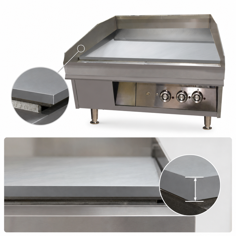 Product image #3 for Lang LG Series Heavy Duty 60-Inch Electric Countertop Griddle with 1-Inch Polished Steel Plate and Snap-Action Thermostat
