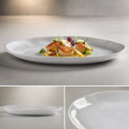 Thumbnail image #4 for American Metalcraft Crave Collection CP10CL 11 1/8-Inch Round Coupe Melamine Plate, Cloud Case of 12