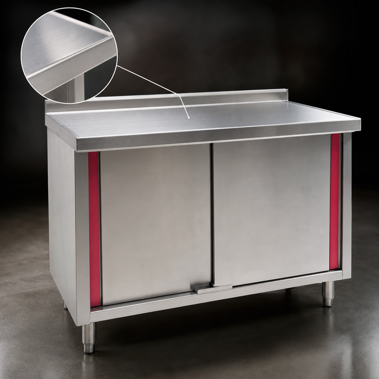 Product image #3 for Eagle Group Spec-Master Marine Series Enclosed Work Table with Sliding Doors, 120 x 24 Inches