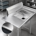 Thumbnail image #3 for 48-Inch Straight Soiled Dishtable with 20 x 20 Pre-Rinse Sink, 9-Inch Backsplash, and Right-to-Left Workflow