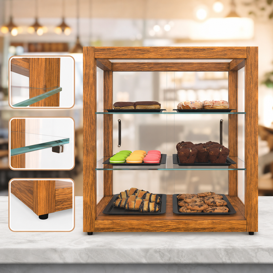 Three Tempered-Glass Shelves