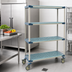 Thumbnail image #3 for MetroMax 4 Four-Tier Mobile Polymer Shelving Unit with Open Grid Shelves, 36 x 24 x 68 Inches
