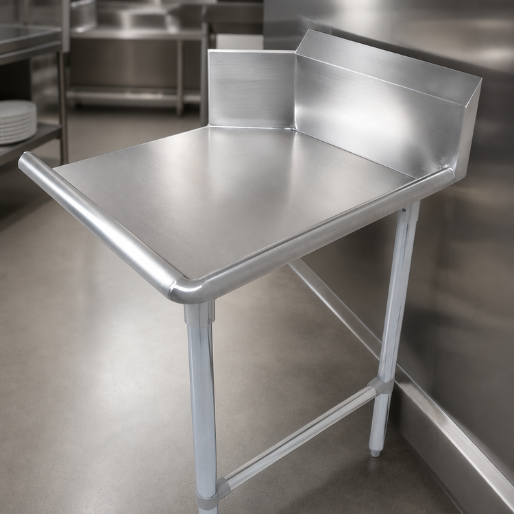 Product image #3 for John Boos Pro-Bowl 132-Inch Straight Clean Dishtable, Left-to-Right, 16-Gauge 300 Series Stainless Steel
