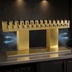 Thumbnail image #3 for Glastender Double-Column Bridge Draft Dispensing Tower, 14-Faucet, Countertop, Air-Cooled, Polished Brass Finish
