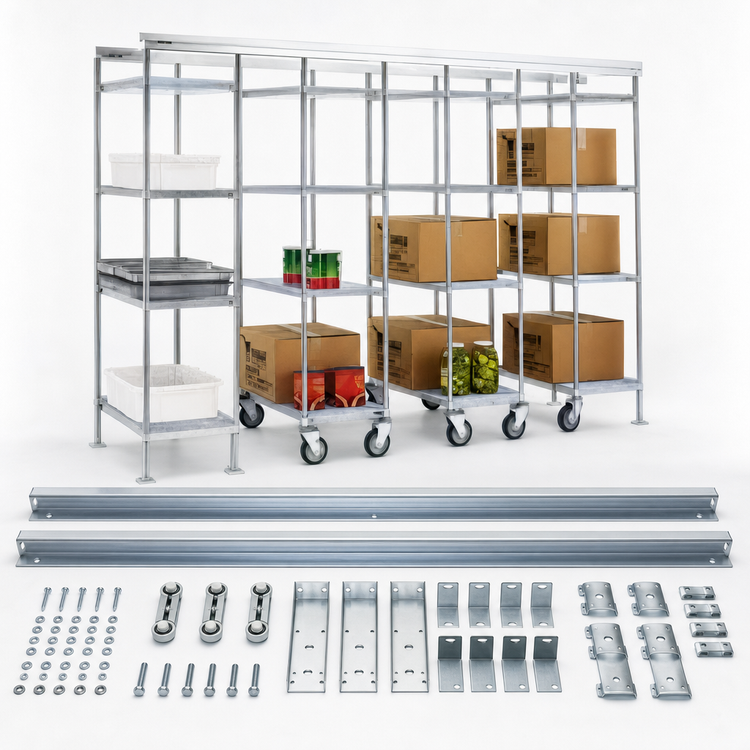Product image #3 for Master Trak 6 Ft. Overhead Track Kit for High-Density Storage