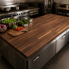 Thumbnail image #3 for John Boos Boos Block WALKCT-BL9632-O American Black Walnut Blended-Rail Edge-Grain Countertop, 96 x 32 x 1-1/2 in, Oil Finish