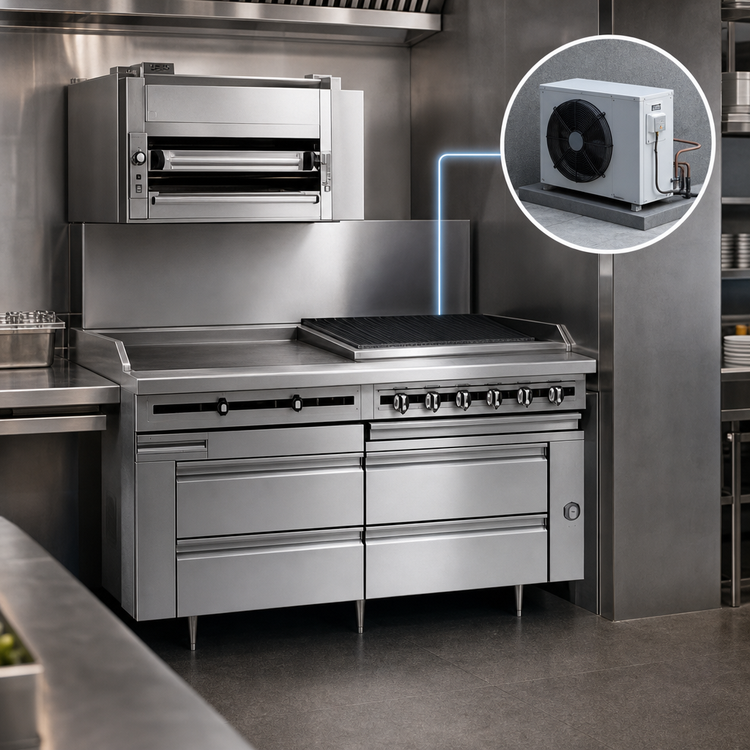 Product image #3 for Titan Fire & Ice 84-Inch Refrigerated Equipment Base with 6 Drawers
