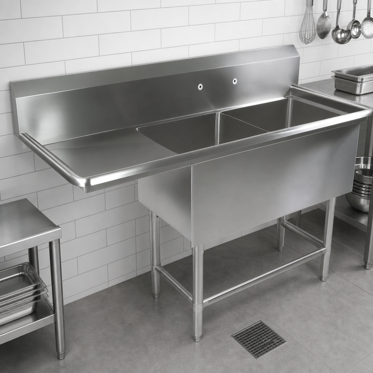 Product image #3 for John Boos Pro-Bowl 2-Compartment Sink with Left Drainboard