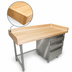 Thumbnail image #3 for Advance Tabco Bakers' Top Wood Work Table with 3 Drawer Tiers, 84 x 36 Inches
