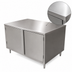 Thumbnail image #3 for Stainless Steel Chef Table Cabinet Base with Hinged Doors, Flat Top, 18 x 24 x 34-3/4 Inches