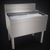 Thumbnail image #3 for Glastender 30 Inch Wide Underbar Ice Bin with Sliding Stainless Steel Cover, 84 lb. Capacity