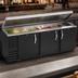 Thumbnail image #3 for Beverage-Air BB94HC-F-B Three-Section Food-Rated Back Bar Refrigerator with Solid Doors, Black Exterior