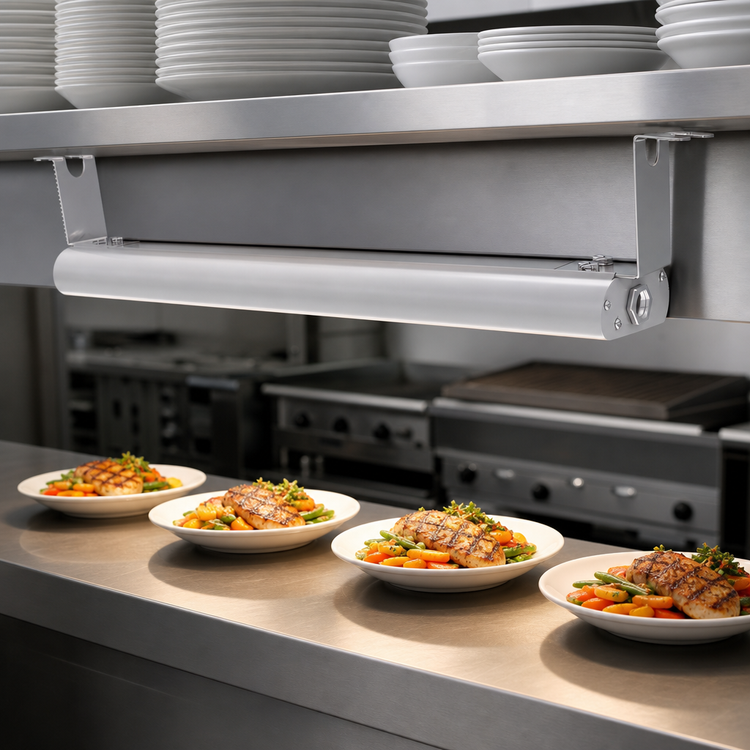 Product image #3 for Vollrath 72-Inch Low Profile Unlighted Strip Heat Lamp with Remote Toggle Switch, 208V