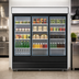 Thumbnail image #3 for Atosa Three-Section Sliding Glass Door Merchandiser Refrigerator, 68 Cu. Ft., Bottom-Mount, Black Exterior