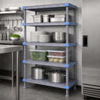 Thumbnail image #3 for Quantum Millenia QP183086SS-4 4-Shelf Solid Polymer Starter Shelving Unit, 30"W x 18"D x 86"H