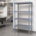 Thumbnail image #3 for Quantum Millenia 42-Inch W x 21-Inch D x 62-Inch H Gray Polymer Stationary Starter Shelving Unit with 5 Solid Shelves
