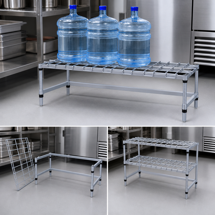 Product image #3 for Quantum Modular Wire Dunnage Rack with Removable Top Mat, 24 x 18 x 14 Inches, 1500 lb. Capacity