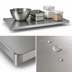 Thumbnail image #3 for Eagle Group SS2424S 24" x 24" Solid Stainless Steel Commercial Shelf with Marine Edge, 600 lb. Capacity Case of 4