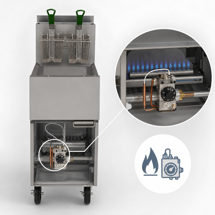 Product image #3 for Frymaster/Dean ESG High Efficiency Value 35 lb. Gas Floor Fryer, Tube-Type, Millivolt Controls