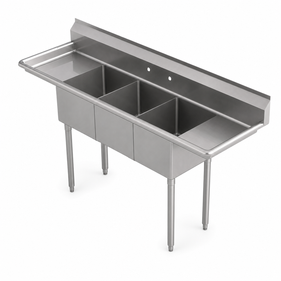 Three Compartment Sink
