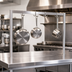 Thumbnail image #3 for John Boos Table-Mounted Single-Bar Stainless Steel Pot Rack with 3 Double Hooks