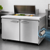 Thumbnail image #4 for Turbo Air PRO Series 48-1/4 Inch Two-Section Sandwich/Salad Prep Table Work Station, 15 Cu. Ft., 8-Pan, Rear-Mounted Self-Contained Compressor