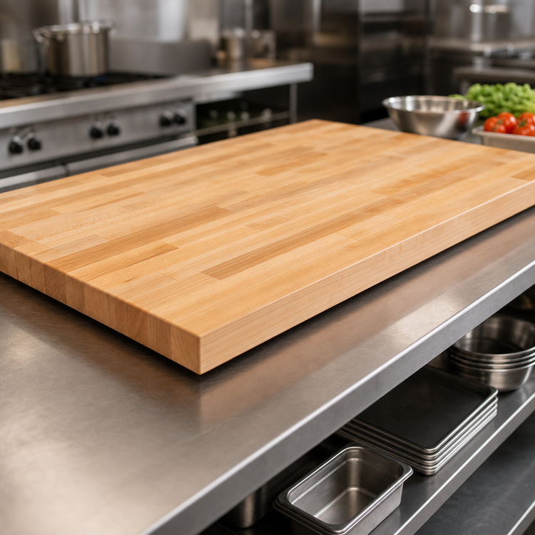 Product image #3 for John Boos Edge Grain Flat Top Wood Work Table Top, 132 x 42 x 2-1/4 Inch, Northern Hard Rock Maple
