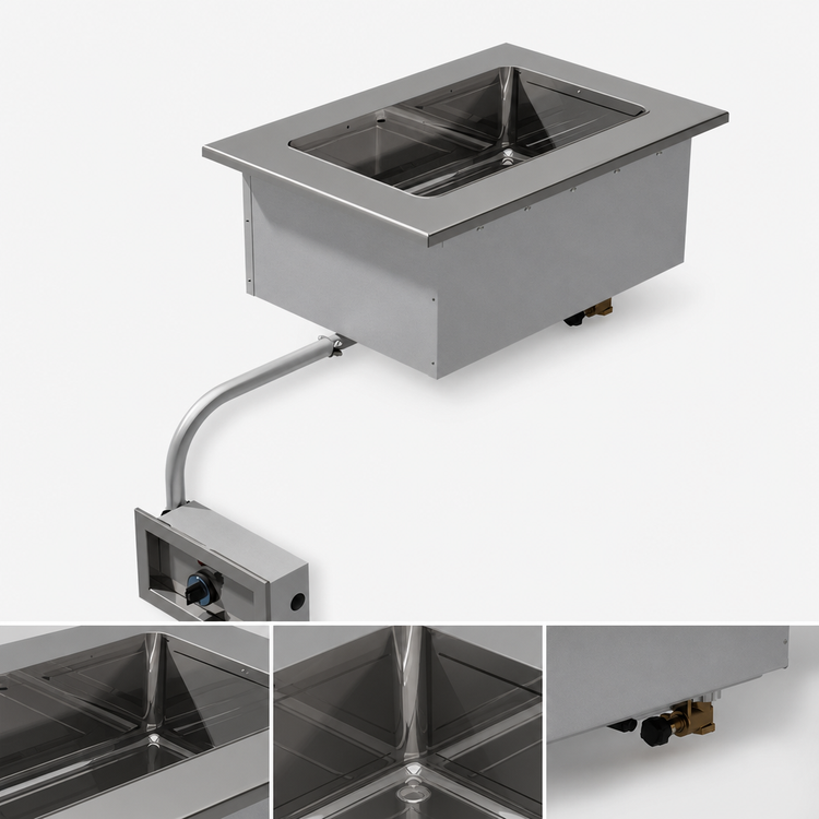 Product image #3 for Advance Tabco Triumph (Supreme) Single-Well Drop-In Electric Sealed Hot Food Well with Drain, 120V