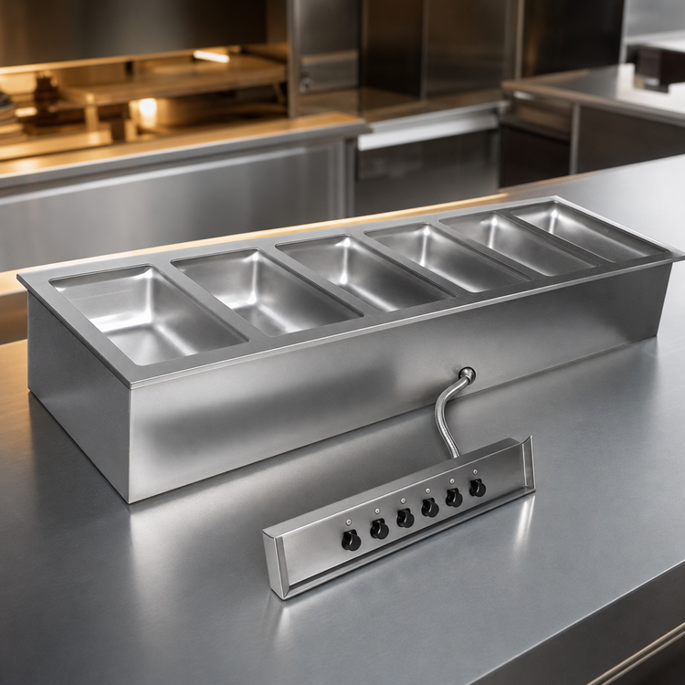 Product image #3 for Eagle Group SGDI-6-240T-D 6-Well Electric Drop-In Hot Food Well Unit