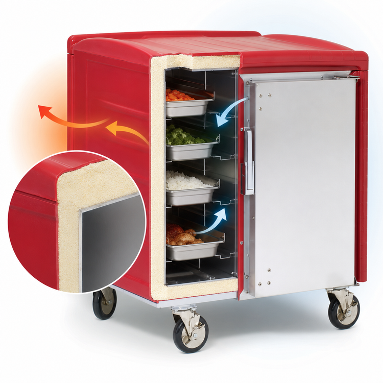 Product image #3 for Metro C5 4 Series Half Height Mobile Insulated Food Transport Cabinet with Universal Wire Slides