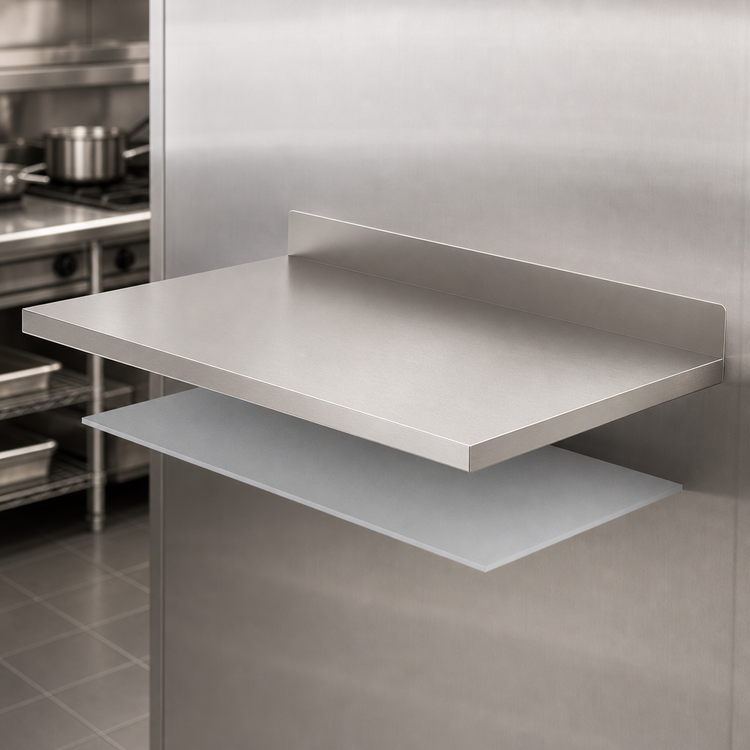 Product image #4 for Metro SmartLever 30" x 60" 304 Stainless Steel Work Surface with 4" Backsplash