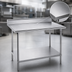 Thumbnail image #3 for Advance Tabco Standard Series 84-Inch x 30-Inch Stainless Steel Work Table with 5-Inch Backsplash and Adjustable Undershelf