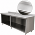 Thumbnail image #3 for Advance Tabco Special Value Series 108-Inch x 30-Inch Stainless Steel Open Base Work Table with 5-Inch Backsplash