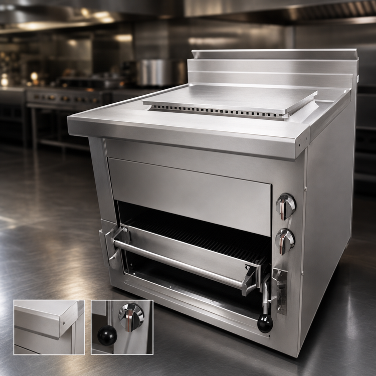 Product image #3 for Titan JMHBR-36P Heavy Duty 36-Inch Upright Radiant Plancha Broiler