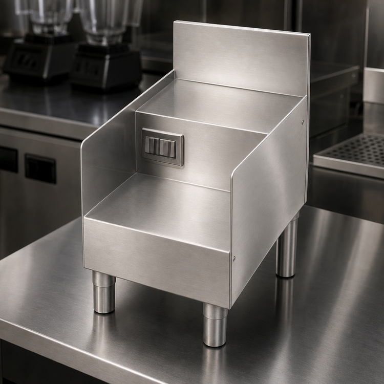 Product image #3 for Eagle Group 1800 Series Underbar Single Step-Down Blender Station Add-On Unit, 12 Inch W x 19.5 Inch D