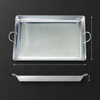 Thumbnail image #3 for Crestware GRIDL Large Aluminum Griddle Pan, 23 x 15 x 5mm, with Heavy-Duty Wire Loop Handle
