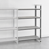 Thumbnail image #3 for Cambro Camshelving Elements XTRA 21 x 60 x 84 Inch 4-Shelf Vented Stationary Add-On Polymer Shelving Unit, Speckled Gray